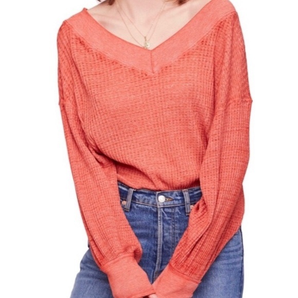 Free People Tops - Free‎ People Southside Thermal Waffle Long Sleeve Top S